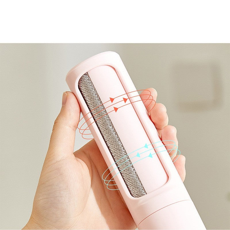 "2-in-1 Reusable Pet Hair Remover Brush – Lint Roller Self-Cleaning Tool for Cat & Dog Fur, Dust & Hair Removal, Portable, Effective"