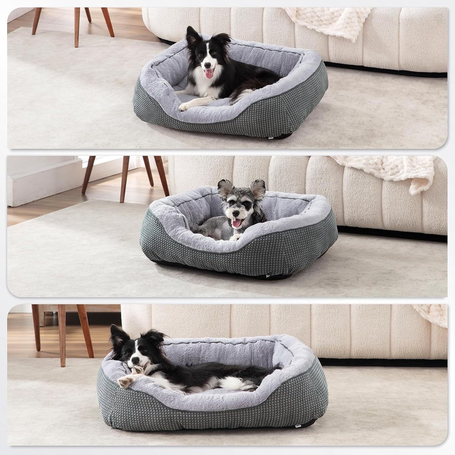 Dog Crate Bed For Medium Dogs, Plush Faux Fur Dog Crate Pad, Calming Anti Anxiety Medium Dog Bed For Crate, Washable Soft Warm Dog Crate Mat With Non-Slip Bottom