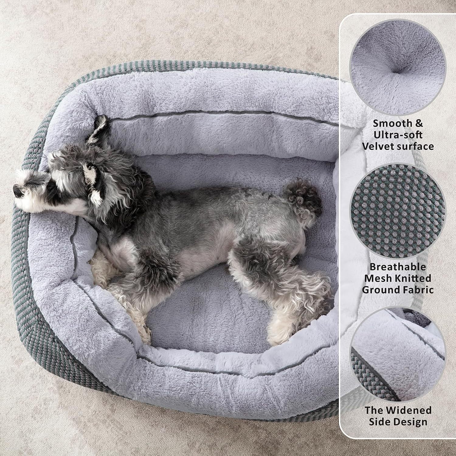 Dog Crate Bed For Medium Dogs, Plush Faux Fur Dog Crate Pad, Calming Anti Anxiety Medium Dog Bed For Crate, Washable Soft Warm Dog Crate Mat With Non-Slip Bottom