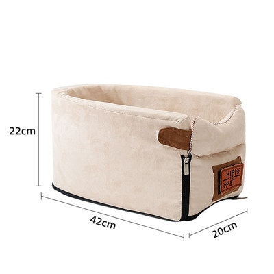 "Removable Zipper Pet Nest for Car – Comfortable & Portable Pet Bed, Perfect for Dogs and Cats, Washable Car Seat Nest with Zipper Closure"