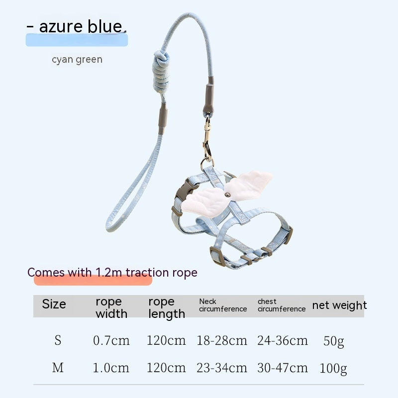 "Adjustable Pet Cat Gradient Color Hand Holding Rope – Durable, Comfortable Leash for Cats and Small Pets"