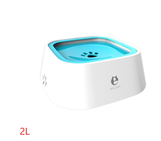 "1.5L Anti-Overflow Cat & Dog Water Bowl – Slow Feeder Pet Fountain, Floating Water Dispenser, ABS & PP, Durable & Leak-Proof"