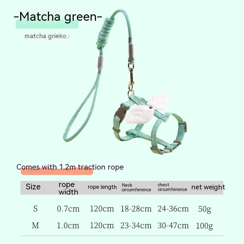 "Adjustable Pet Cat Gradient Color Hand Holding Rope – Durable, Comfortable Leash for Cats and Small Pets"