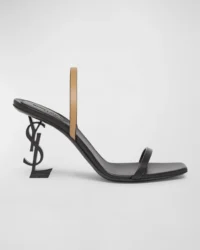 Opyum Bicolor YSL-Heel Slide Sandals - Image 2