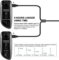 SWIFF High-Grade Electronic Guitar Wireless System Rechargeable Guitar Transmitter Receiver Support Multi Channels and Long Battery Life for Electric Musical Instruments - Image 6
