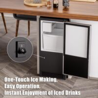 W Drainless Under Counter Ice Maker with 22LBS Storage Bin, Crescent Ice, - Image 4