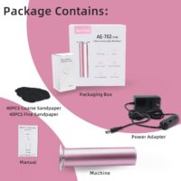 4.8IN Longer Electric Foot Callus Remover with 80pcs Sandpaper Discs Tools for Dead Skin (Pink) - Image 6