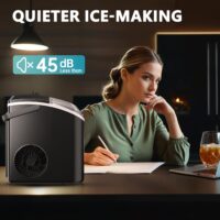 EUHOMY Nugget Ice Maker Countertop with Handle, Ready in 6 Mins, 34lbs Per Day, - Image 3