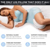 Legacy Leg & Knee Foam Support Pillow for Side Sleepers Soothing Relief for Back, HIPS, Knees, Joints, Nerves & Muscles - Image 3
