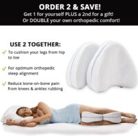 Legacy Leg & Knee Foam Support Pillow for Side Sleepers Soothing Relief for Back, HIPS, Knees, Joints, Nerves & Muscles - Image 7