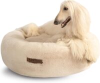 UnHide Floof Pet Bed - Large (35" x 12") - Extra Soft Dog Bed - Removable Faux Fur Cover - Machine Washable - Helps Ease Pet Anxiety & Provides...