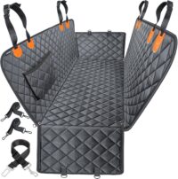 Dog Car Seat Cover for Pets 100% Waterproof Seat Cover Hammock 600D Heavy Duty Scratch Proof Nonslip Durable Soft Back Seat Covers for Cars Trucks and SUVs