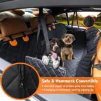 Dog Car Seat Cover for Pets 100% Waterproof Seat Cover Hammock 600D Heavy Duty Scratch Proof Nonslip Durable Soft Back Seat Covers for Cars Trucks and SUVs - Image 3